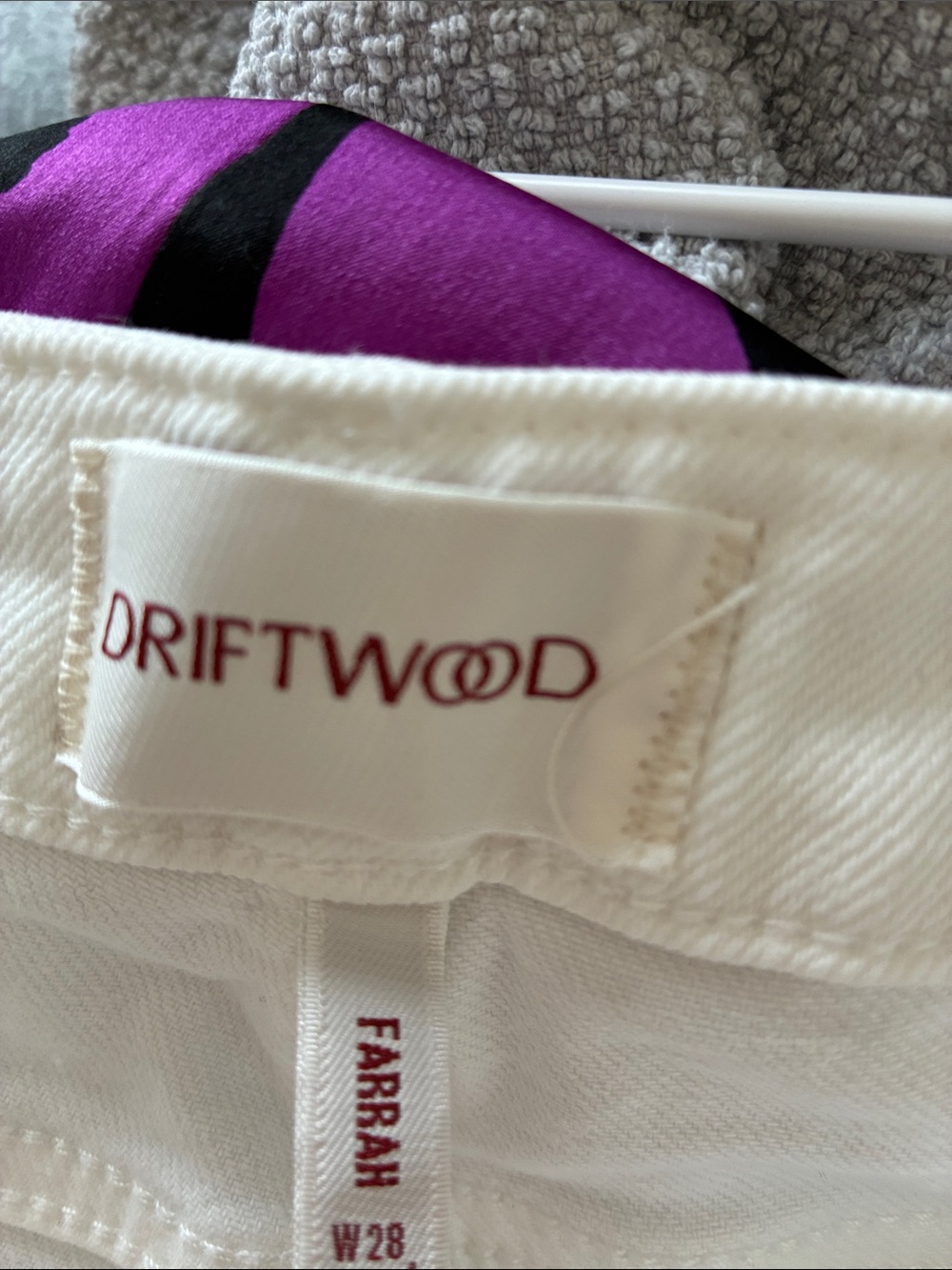 DRIFTWOOD White Jeans with Pink and Blue Accent - Picture 4 of 6